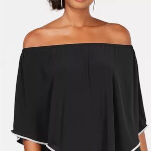 MSK Black Off-Shoulder Jumpsuit